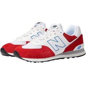 New Balance Unisex 574 Red White Sneaker Shoe Size 9.5 D NEW